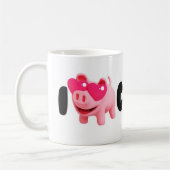 Rosa the Pig Love Coffee so much! Kaffeetasse (Links)