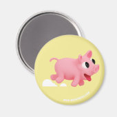 Rosa the Pig love Running Magnet (Vorderseite/Rückseite)