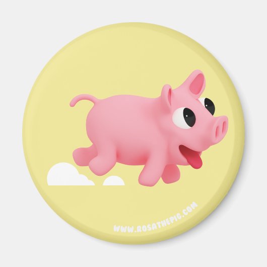 Rosa the Pig love Running Magnet (Vorne)