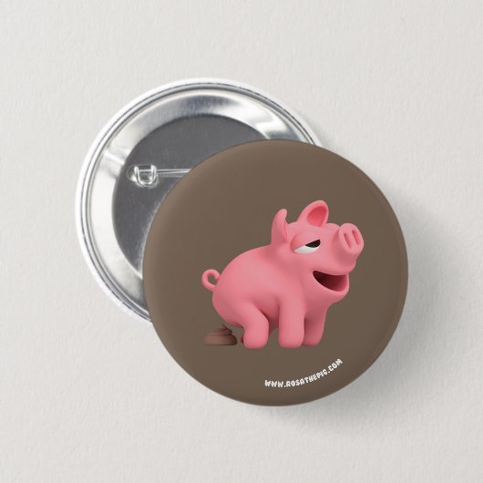 Rosa the Pig takes a Poop Button (Vorne & Hinten)