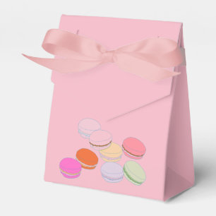Rosa Thema Paris Französische Macaron Gefallen-Box Geschenkschachtel