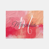 rosa Theme für die Abstrakte benutzerdefinierte Ge Fleecedecke (Vorderseite (Horizontal))