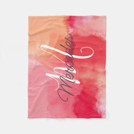 rosa Theme für die Abstrakte benutzerdefinierte Ge Fleecedecke (Vorderseite)