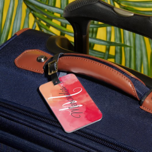 rosa Theme für die Abstrakte benutzerdefinierte Ge Gepäckanhänger (Vorderseite Insitu 1)