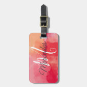 rosa Theme für die Abstrakte benutzerdefinierte Ge Gepäckanhänger (Vorderseite vertikal)