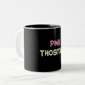 Rosa Thositive Tasse (Vorderseite Links)