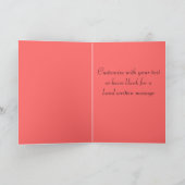 Rosa Ti Theme Hawaiianische Tropenkarte Karte (Innenseite)