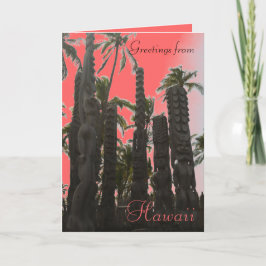 Rosa Ti Theme Hawaiianische Tropenkarte Karte