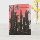 Rosa Ti Theme Hawaiianische Tropenkarte Karte (Gelbe Blume)