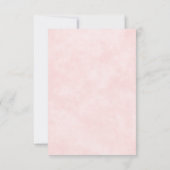 Rosa Tiara Crown Elegante Quinceanera RSVP Karte (Rückseite)