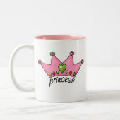 Rosa Tiara-Prinzessin Zweifarbige Tasse (Links)
