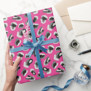 Rosa Tierdruck Geschenkpapier