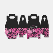 Rosa Tiermuster Herz Sweet 16 Favorbox Geschenkschachtel (Ungefaltet)