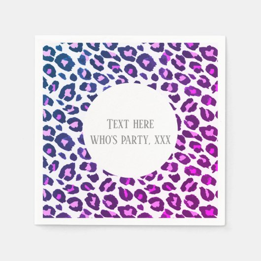 Rosa Tierprint, Leopard, Geparden Serviette (Vorderseite)