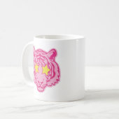 Rosa Tiger Kaffeetasse (Vorderseite Links)
