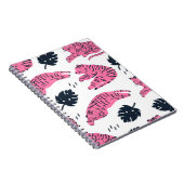 Rosa Tiger liegt in verschiedenen Positionen. Trop Notizblock (Rechte Seite)