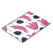 Rosa Tiger liegt in verschiedenen Positionen. Trop Notizblock (Linke Seite)