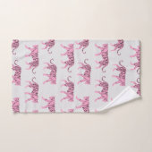Rosa Tiger-Muster Badhandtuch Set (Handtuch)