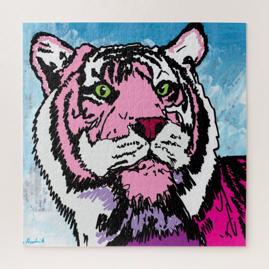 Rosa Tiger Puzzle (Vertikal)