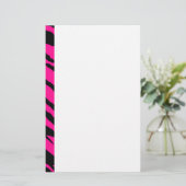 Rosa Tiger Streifen Briefpapier (Stehend Vorderseite)
