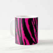 Rosa Tiger Streifen Kaffeetasse (Vorderseite Links)
