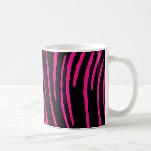 Rosa Tiger Streifen Kaffeetasse (Rechts)