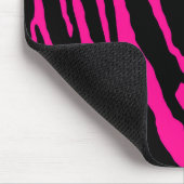 Rosa Tiger Streifen Mousepad (Ecke)