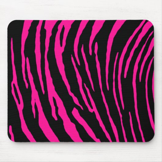 Rosa Tiger Streifen Mousepad (Vorne)