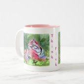 Rosa Tiger-Tasse Zweifarbige Tasse (Vorderseite Links)
