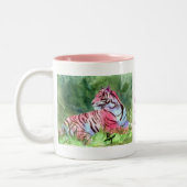 Rosa Tiger-Tasse Zweifarbige Tasse (Links)