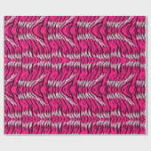 Rosa Tiger-Tierhaut-Musterdesign  Geschenkpapier (Flach)