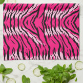 Rosa Tiger-Tierhaut-Musterdesign  Geschirrtuch (Gefaltet)