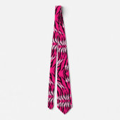 Rosa Tiger-Tierhaut-Musterdesign Krawatte (Rückseite)
