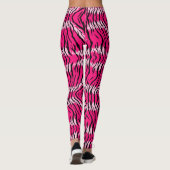 Rosa Tiger-Tierhaut-Musterdesign Leggings (Rückseite)