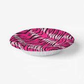 Rosa Tiger-Tierhaut-Musterdesign Pappteller (Gewinkelt)