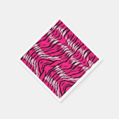 Rosa Tiger-Tierhaut-Musterdesign Serviette (Ecke)