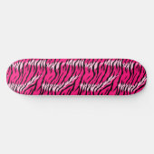 Rosa Tiger-Tierhaut-Musterdesign Skateboard (Horizontal)