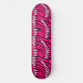 Rosa Tiger-Tierhaut-Musterdesign Skateboard (Vorderseite)