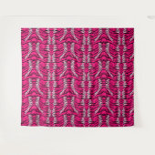 Rosa Tiger-Tierhaut-Musterdesign  Wandteppich (Vorderseite (Horizontal))