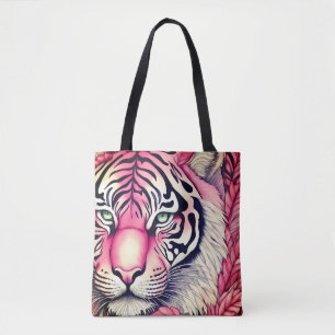 Rosa Tiger, Tigergesicht Tasche