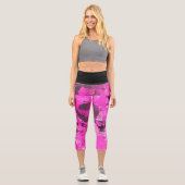 Rosa Tinte Capri Leggings (Vorderseite)