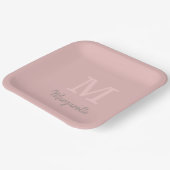 rosa Tinte und Teller für das erste Monogramm (Gewinkelt)