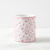Rosa Tintenblumen-Mumie mit Umrandung Kaffeetasse (Mittel)