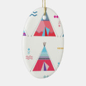 Rosa Tipi Keramik Ornament (Rechts)