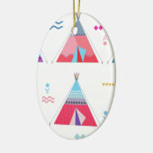 Rosa Tipi Keramik Ornament (Links)