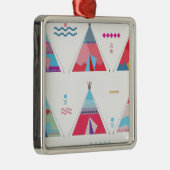 Rosa Tipi Ornament Aus Metall (Rechts)