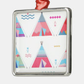 Rosa Tipi Ornament Aus Metall (Links)