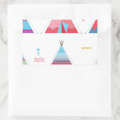 Rosa Tipi Rechteckiger Aufkleber (Tasche)