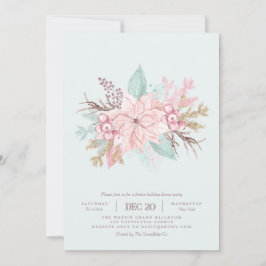 Rosa Tis Die einladende Saison Mint Holiday Dinner Einladung