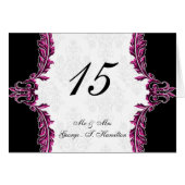 rosa Tischkarte (Vorderseite (Horizontal))